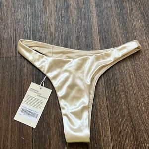 Monday Swimwear Champagne Satin Bikini Bottom